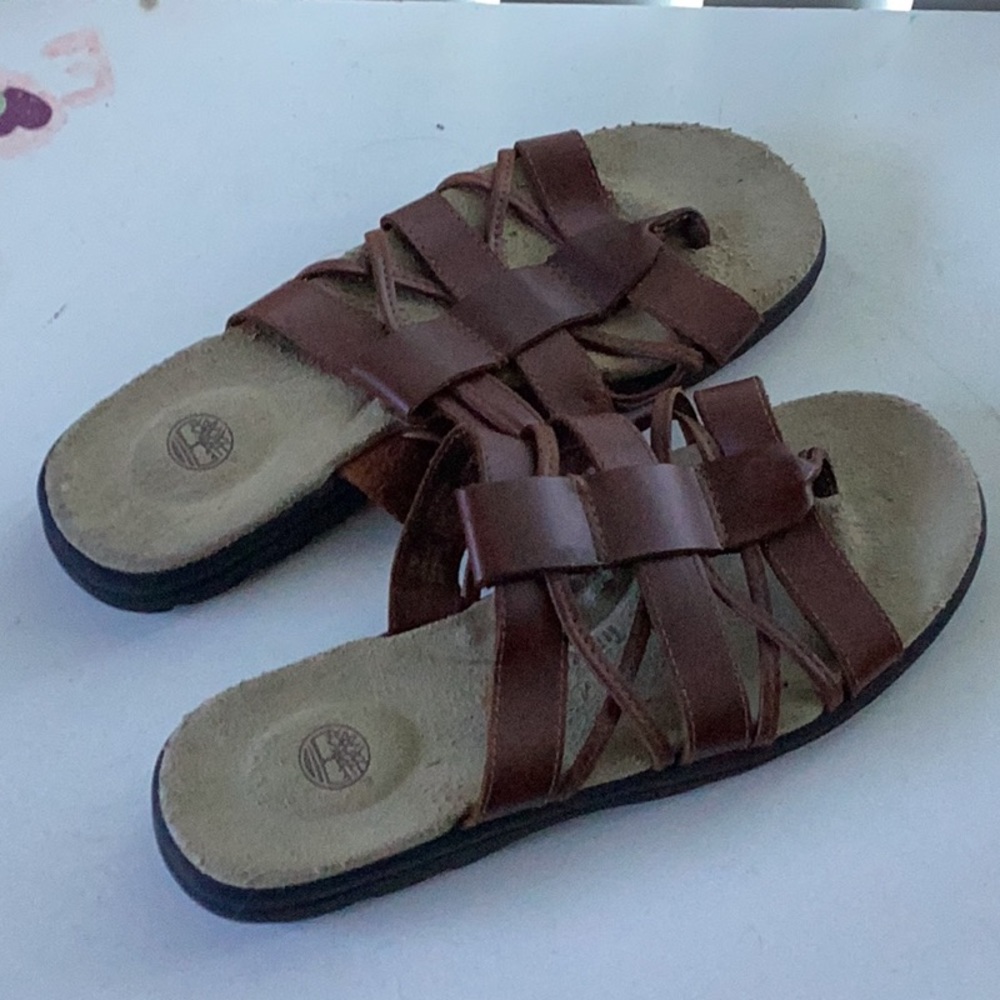 Timberland leather sleepers Sz 10M